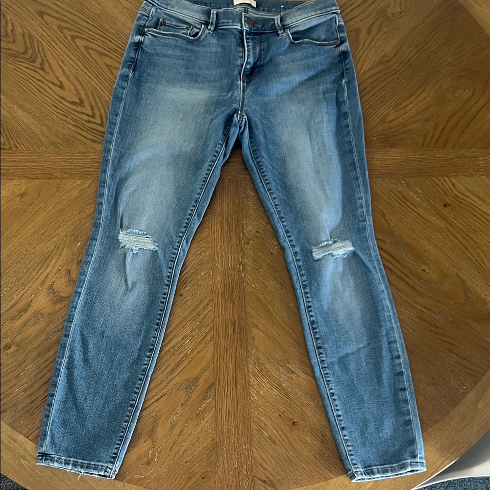 LOFT Women's Classic Blue Skinny Jeans